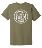 62D Aerial Port Squadron Unisex Triblend Short Sleeve Tee Port Eagle with Chain Link