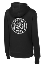 62D Aerial Port Squadron Ladies Poly/Cotton Blend Hoodie Port Eagle with Chain Link