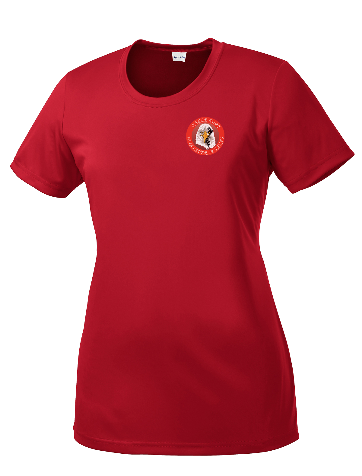 62D Aerial Port Squadron Ladies Competitor Tee Eagle Port with Chain Link