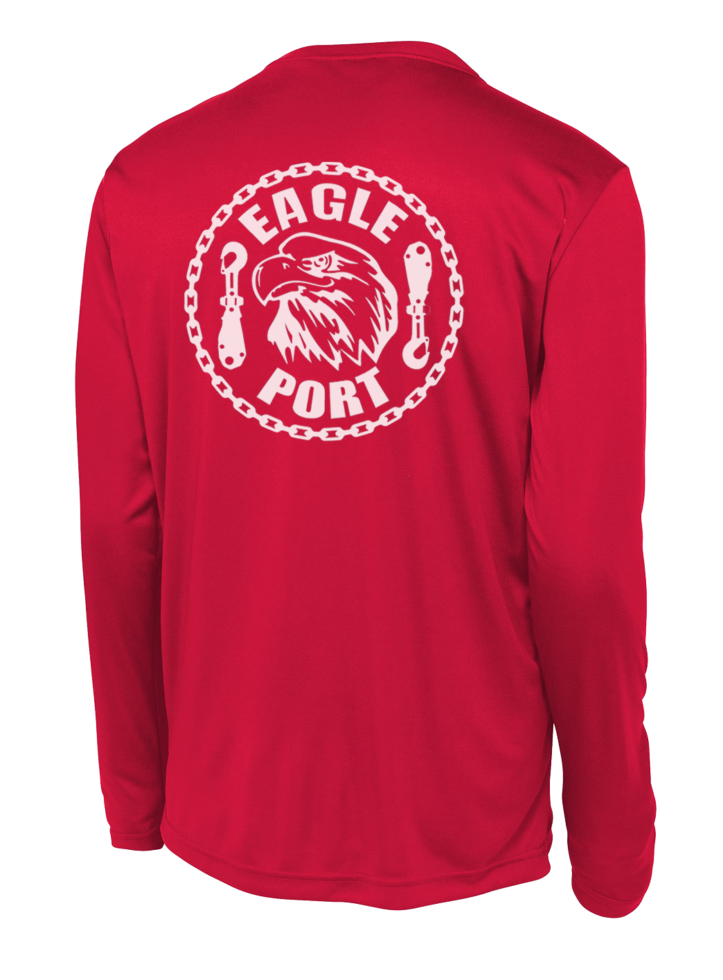62D Aerial Port Squadron Long Sleeve Competitor Tee Eagle Port with Chain Link