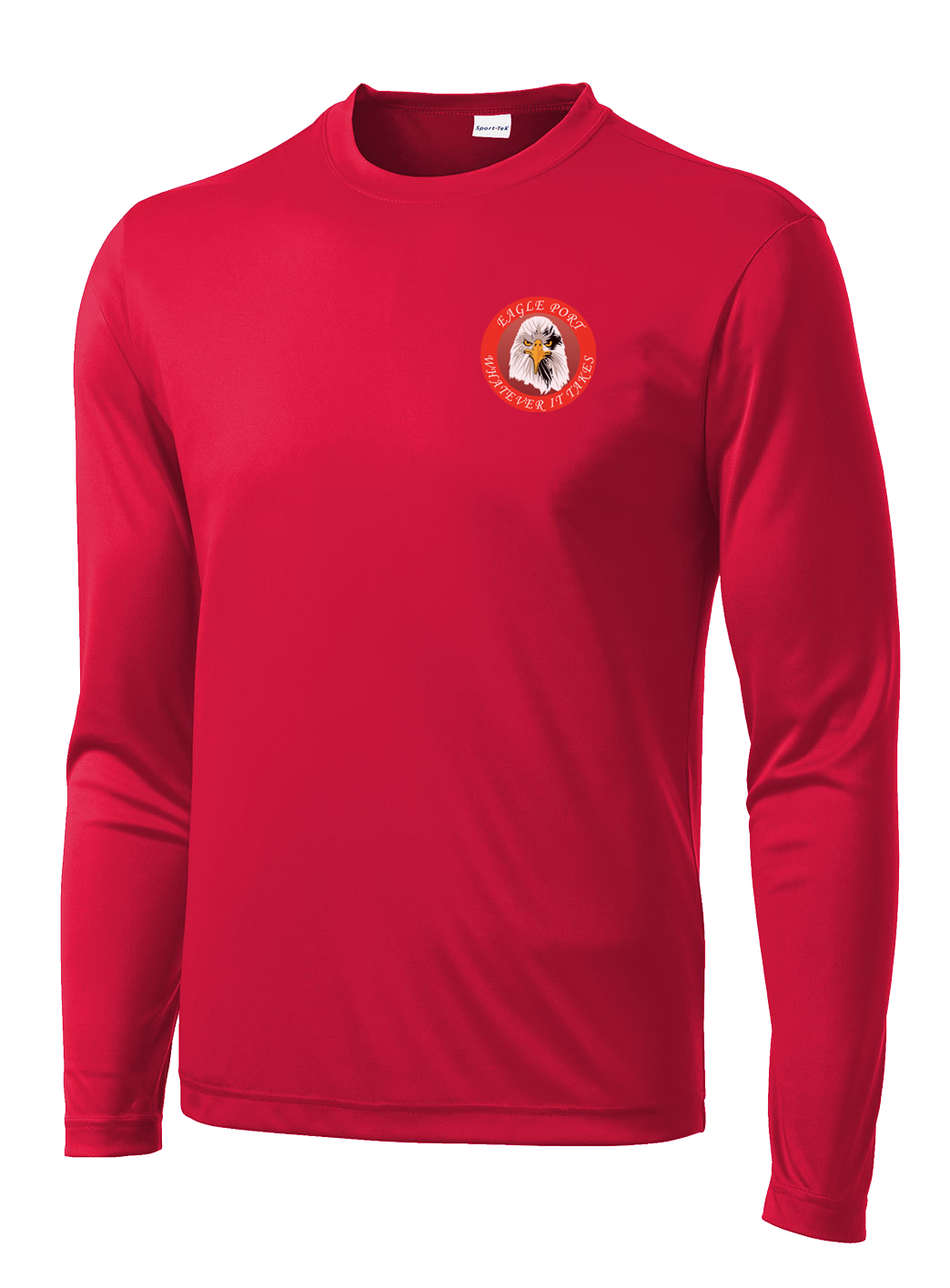 62D Aerial Port Squadron Long Sleeve Competitor Tee Eagle Port with Headband on Eagle