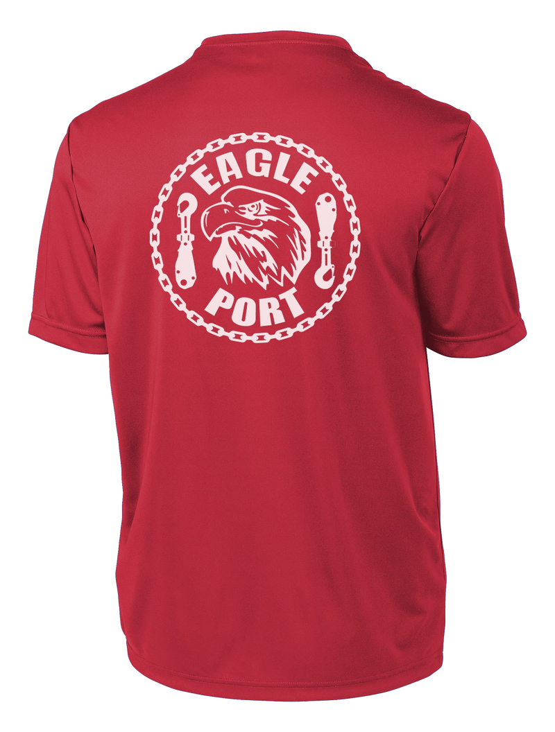 62D Aerial Port Squadron Competitor Tee Eagle Port with Chain Link