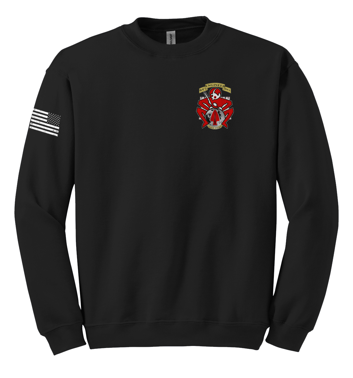 64th GPC Blend Crewneck Sweatshirt with Right Sleeve Flag