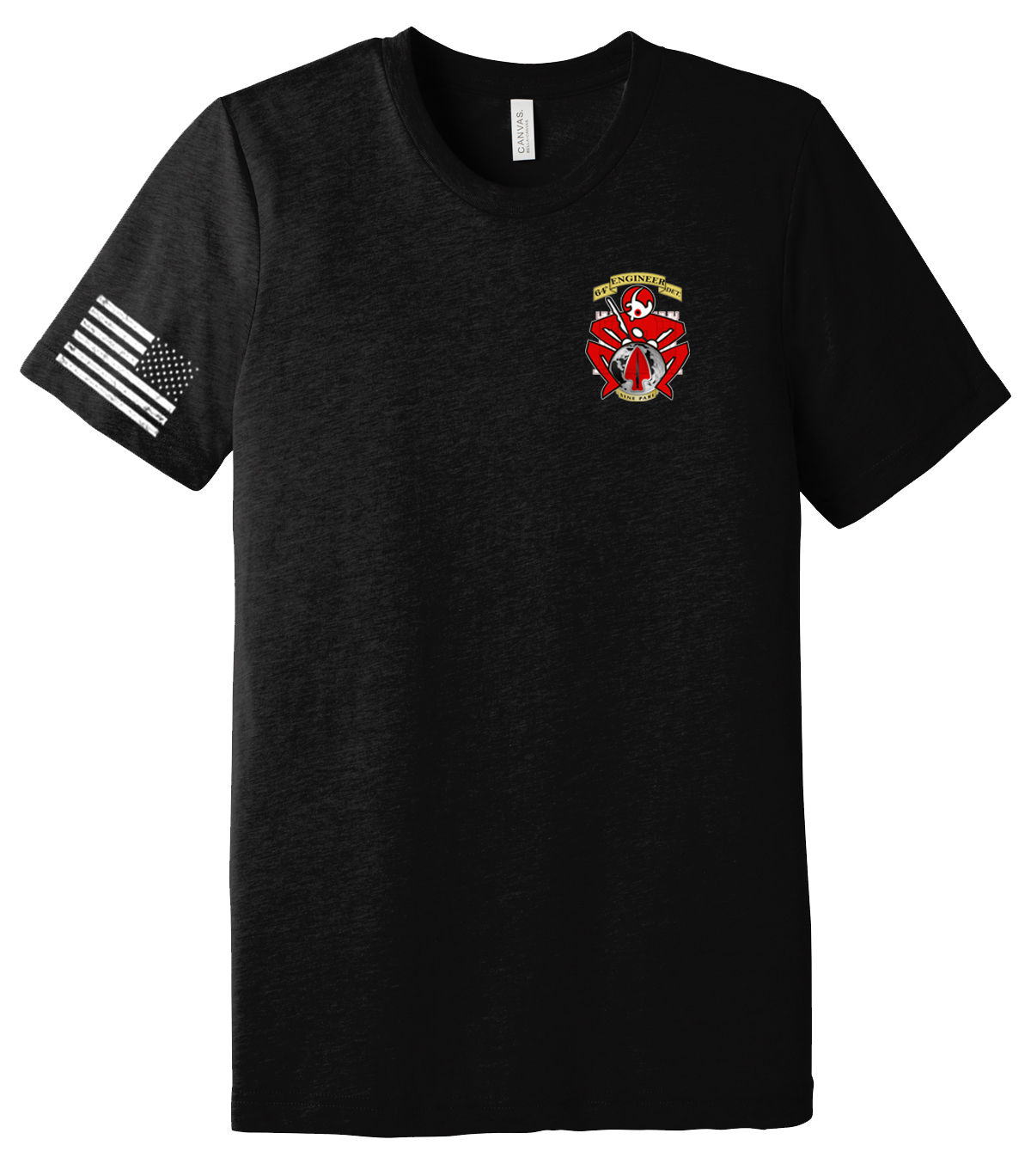 64th GPC Unisex Triblend Short Sleeve Tee with Right Sleeve Flag