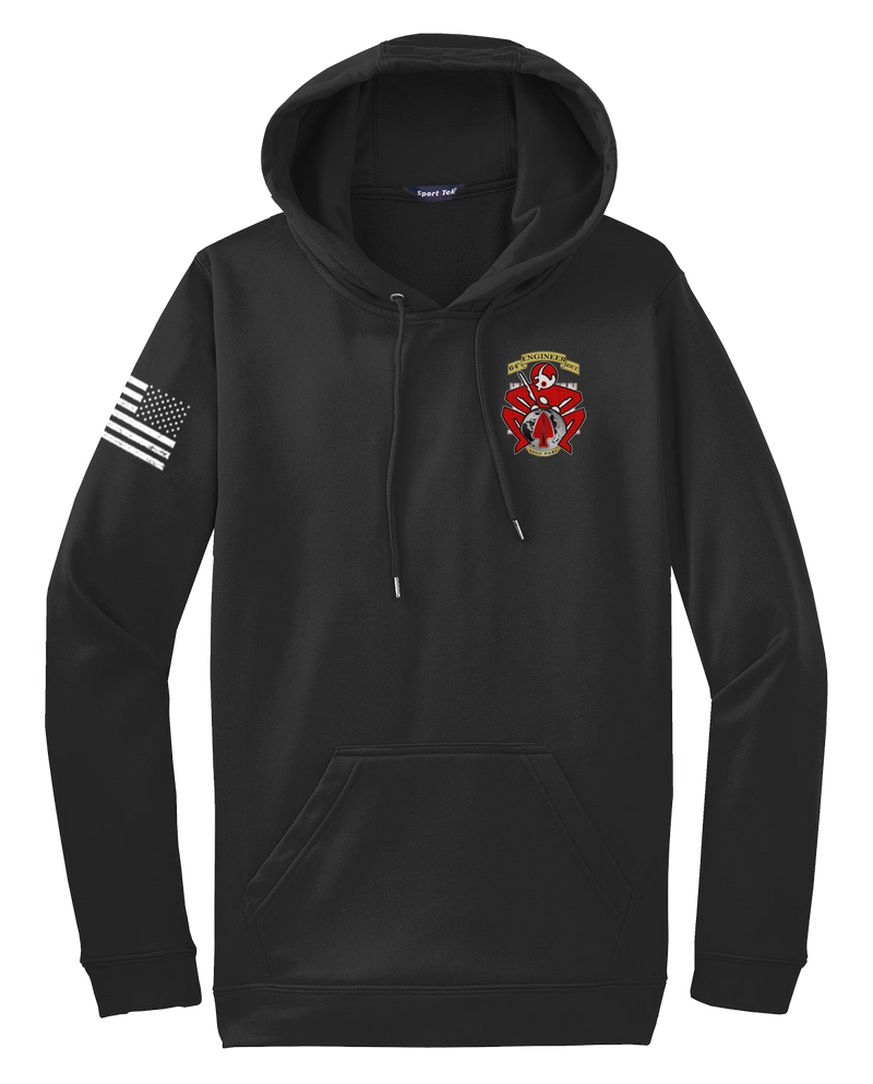 64th GPC Fleece Hooded Pullover with Right Sleeve Flag