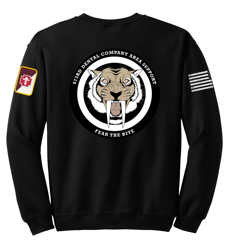 673rd DCAS Blend Crewneck Sweatshirt with two sleeve print