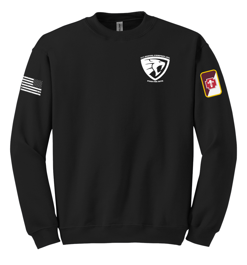 673rd DCAS Blend Crewneck Sweatshirt with two sleeve print