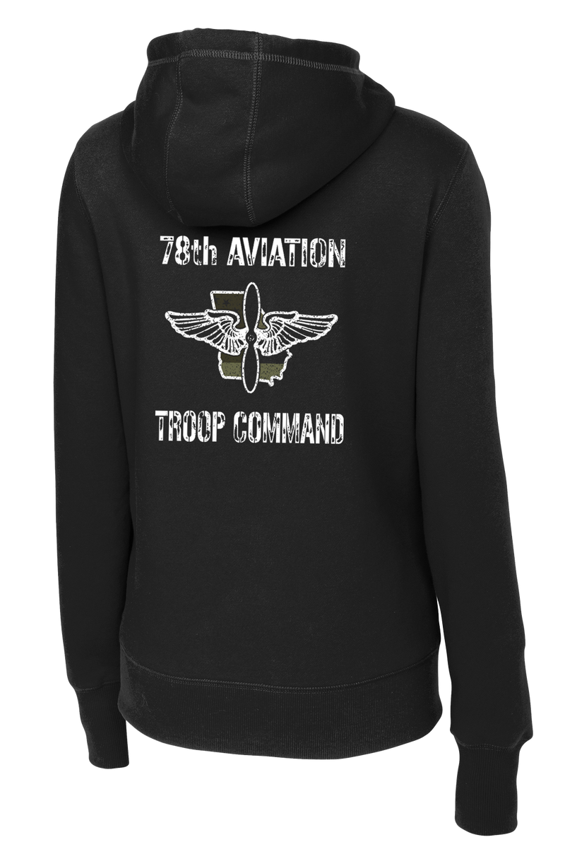 78th Aviation Ladies Poly/Cotton Blend Hoodie