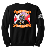 A Co 51st ESB Blend Crewneck Sweatshirt with Right Sleeve Flag