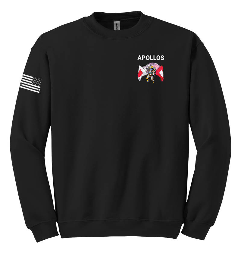 A Co 51st ESB Blend Crewneck Sweatshirt with Right Sleeve Flag