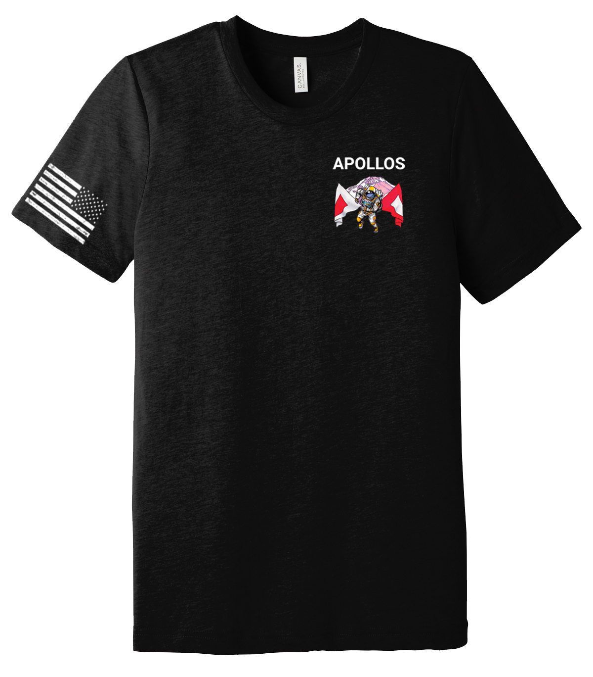 A Co 51st ESB Unisex Triblend Short Sleeve Tee with Right Sleeve Flag