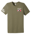 A Co 51st ESB Unisex Triblend Short Sleeve Tee with Right Sleeve Flag