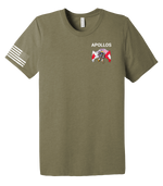 A Co 51st ESB Unisex Triblend Short Sleeve Tee with Right Sleeve Flag