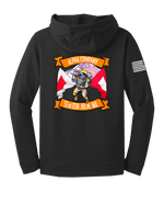 A Co 51st ESB Fleece Hooded Pullover with Right Sleeve Flag