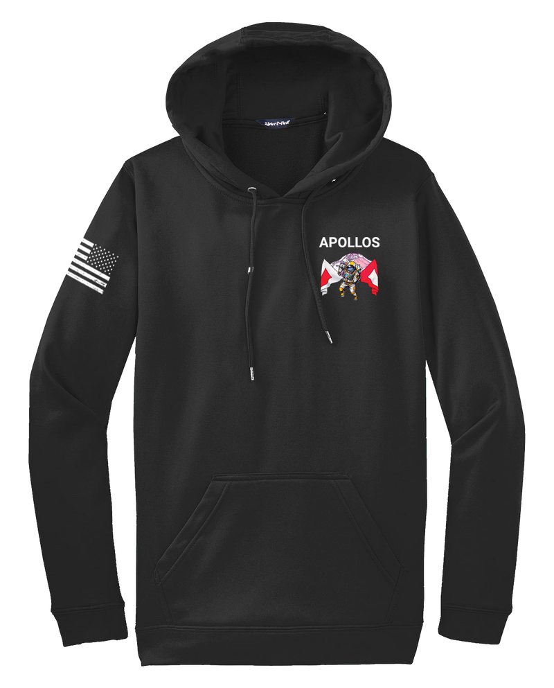 A Co 51st ESB Fleece Hooded Pullover with Right Sleeve Flag