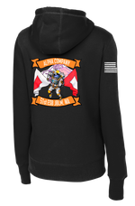 A Co 51st ESB Ladies Poly/Cotton Blend Hoodie with Right Sleeve Flag