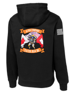 A Co 51st ESB Poly/Cotton Blend Hoodie with Right Sleeve Flag