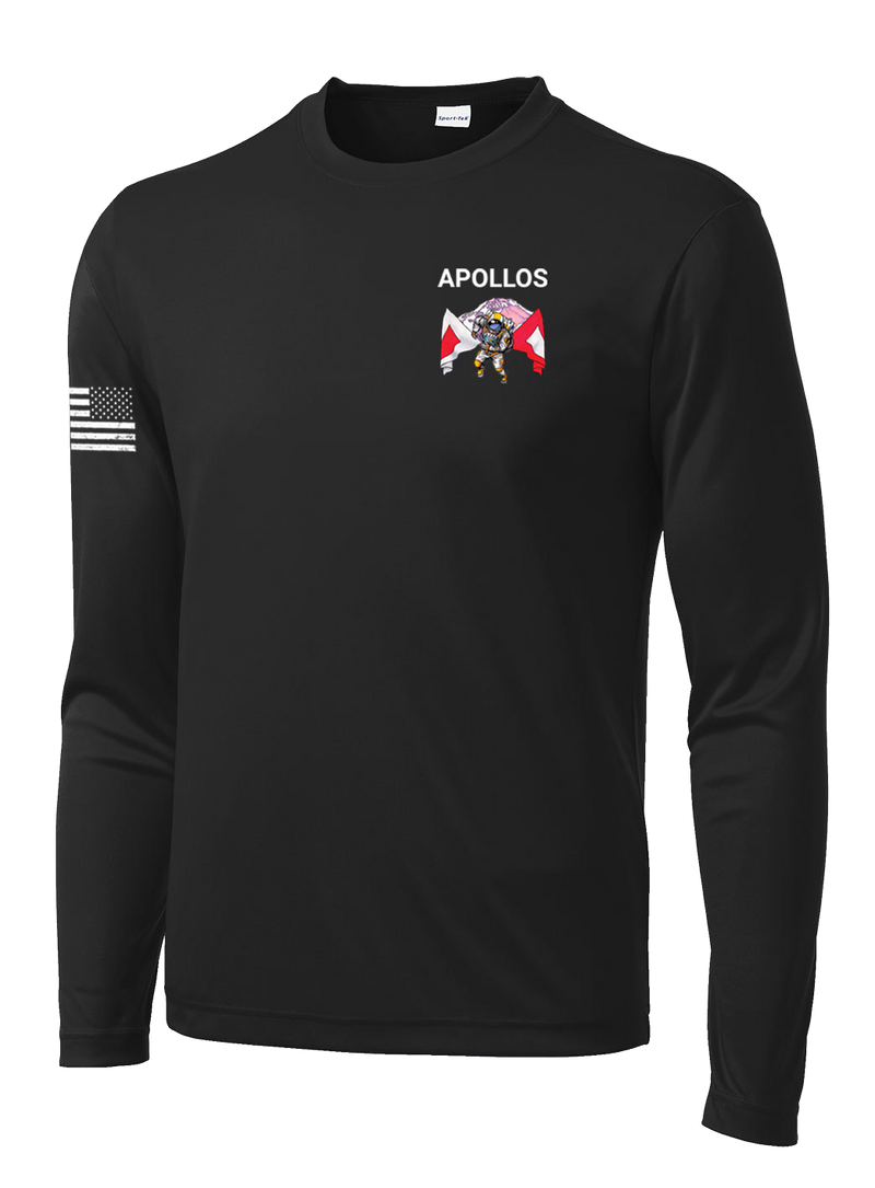 A Co 51st ESB Long Sleeve Competitor Tee with Right Sleeve Flag