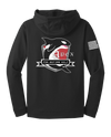 A Battery 1-37 FA Fleece Hooded Pullover with Two Sleeve Print