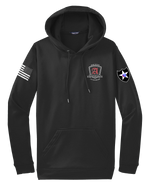 A Battery 1-37 FA Fleece Hooded Pullover with Two Sleeve Print