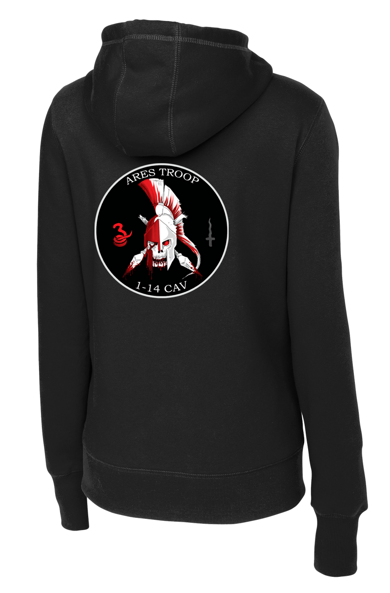 Ares Troop 1-14 CAV Ladies Poly/Cotton Blend Hoodie (PT Approved)