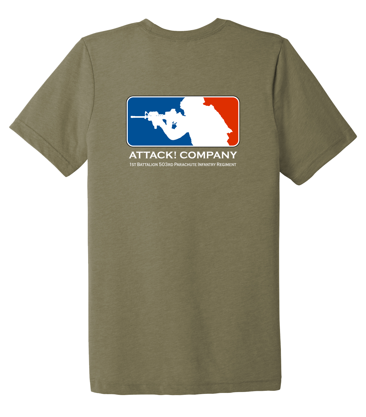 Attack Company 1-503rd Infantry Unisex Triblend Short Sleeve Tee