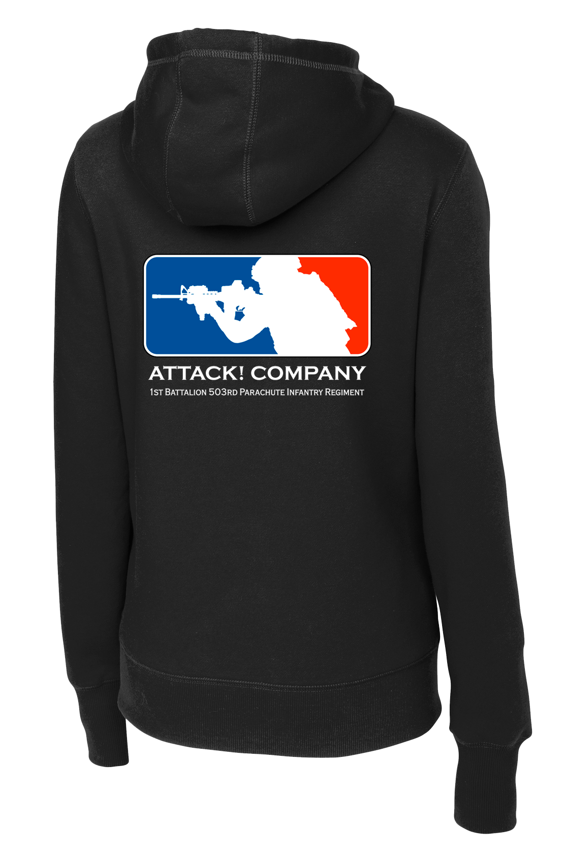 Attack Company 1-503rd Infantry Ladies Poly/Cotton Blend Hoodie