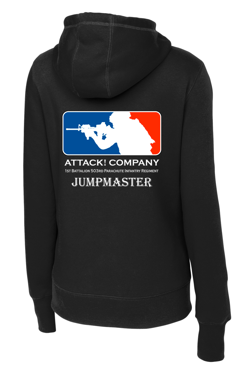 Attack Company 1-503rd Infantry Ladies Poly/Cotton Blend Hoodie