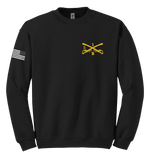 Bandit Troop 5-1 CAV Blend Crewneck Sweatshirt with Distressed Flag on Right Sleeve