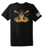 Bandit Troop 5-1 CAV Unisex Triblend Short Sleeve Tee with Flag with Effects on Right Sleeve