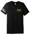 Bandit Troop 5-1 CAV Unisex Triblend Short Sleeve Tee with Flag with Effects on Right Sleeve