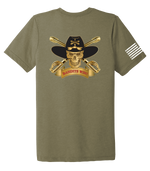 Bandit Troop 5-1 CAV Unisex Triblend Short Sleeve Tee with Flag with Effects on Right Sleeve