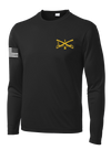 Bandit Troop 5-1 CAV Long Sleeve Competitor Tee with Distressed Flag on Right Sleeve