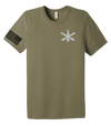 Bravo Battery 1-51 ADA Triblend Short Sleeve Tee with Back Design & Right Sleeve Flag