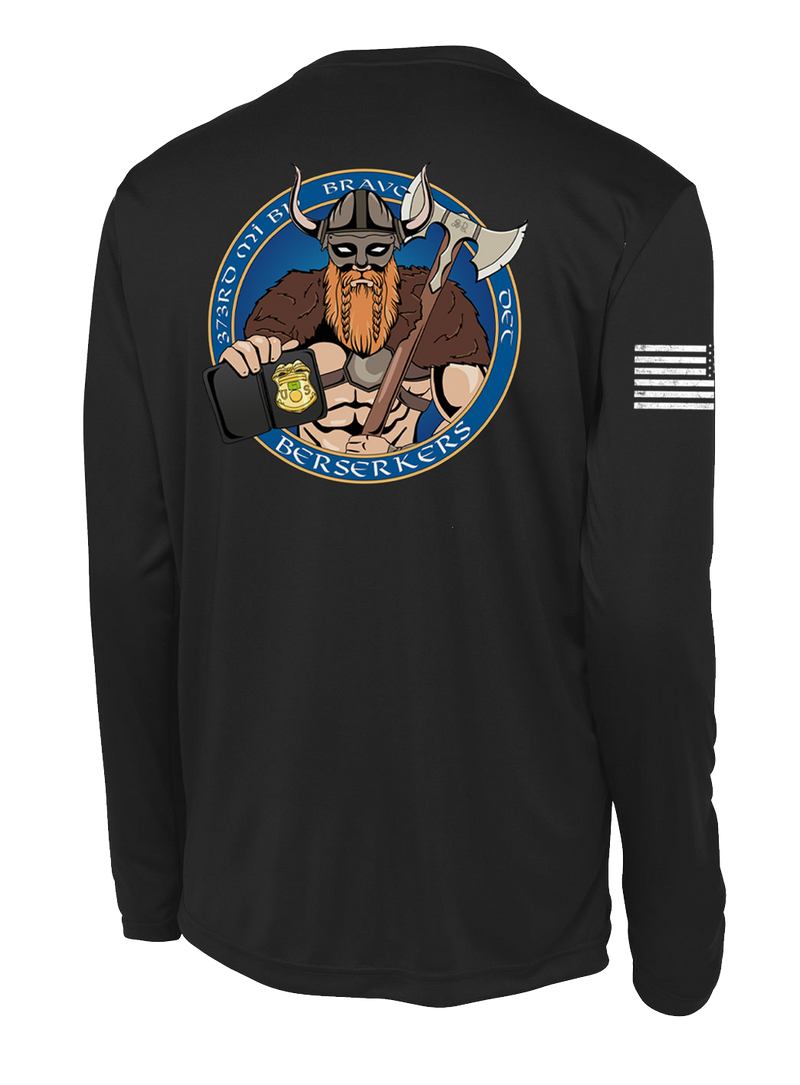 Bravo Det 373rd MI BN Long Sleeve Competitor Tee with Right Sleeve Flag