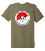 Bronco Troop 1-14 CAV Unisex Triblend Short Sleeve Tee (Black PT Approved)