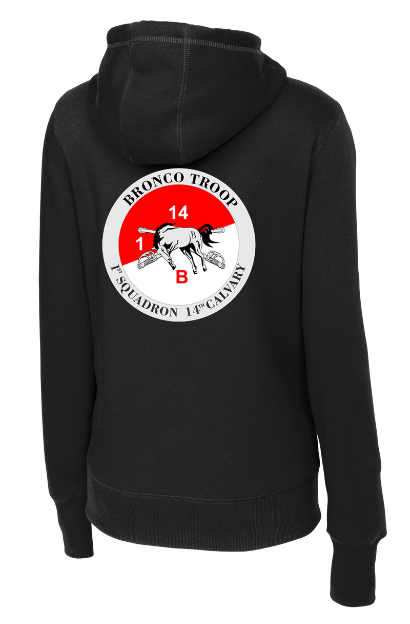 Bronco Troop 1-14 CAV Ladies Poly/Cotton Blend Hoodie (PT Approved)