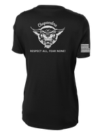 Charlie Company 373rd MI BN Ladies Competitor Tee with Right Sleeve Flag