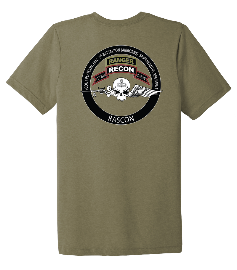 Scout Platoon HHC 1-503rd Airborne Triblend Short Sleeve Tee