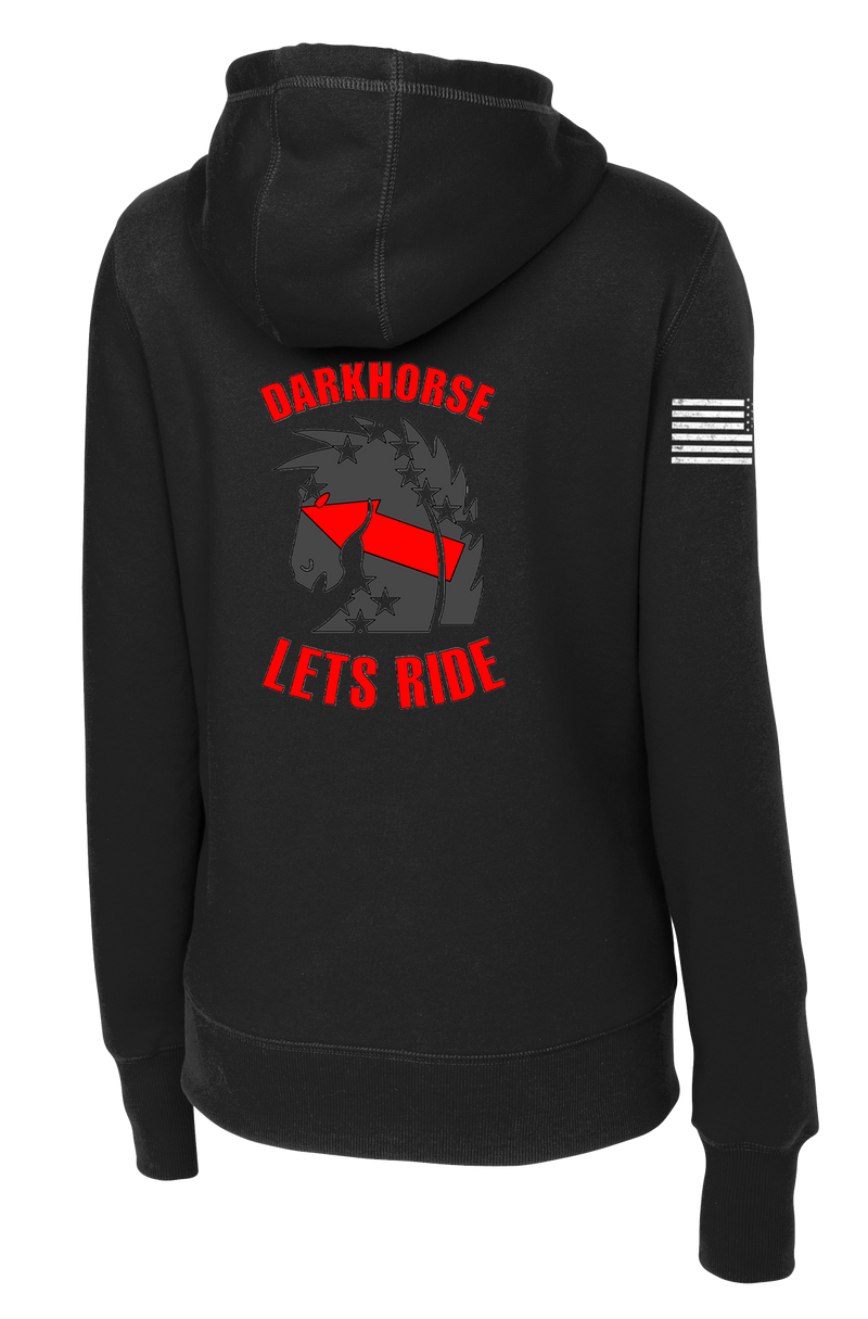 Darkhorse 1-51 ADA Ladies Poly/Cotton Blend Hoodie with Distressed Flag on Right Sleeve