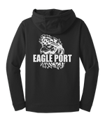 62D Aerial Port Squadron Fleece Hooded Pullover Eagle Port with Headband on Eagle