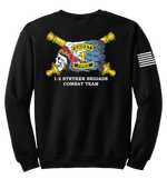 FIST 5-20 IN Blend Crewneck Sweatshirt with Solid White Flag on Right Sleeve and 5-20 Logo on Left Sleeve