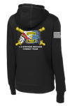 FIST 5-20 IN Ladies Poly/Cotton Blend Hoodie with Solid White Flag on Right Sleeve and 5-20 Logo on Left Sleeve