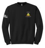 HHC 147th Field Hospital Blend Crewneck Sweatshirt with Flag with Effects on Right Sleeve