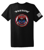 HHC 147th Field Hospital Unisex Triblend Short Sleeve Tee with Distressed Flag on Right Sleeve