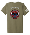 HHC 147th Field Hospital Unisex Triblend Short Sleeve Tee with Distressed Flag on Right Sleeve