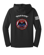 HHC 147th Field Hospital Fleece Hooded Pullover with Flag with Effects on Right Sleeve