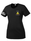 HHC 147th Field Hospital Ladies Competitor Tee with Flag with Effects on the Right Sleeve