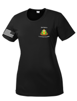 HHC 147th Field Hospital Ladies Competitor Tee with Flag with Effects on the Right Sleeve