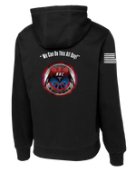 HHC 147th Field Hospital Poly/Cotton Blend Hoodie with Flag with Effects on Right Sleeve